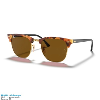 Óculos de sol Ray-Ban RB3016 CLUBMASTER