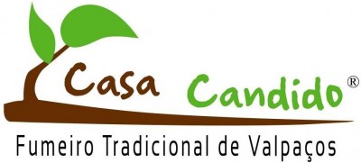 Logótipo Casa Candido com árvore e texto Fumeiro Tradicional de Valpaços