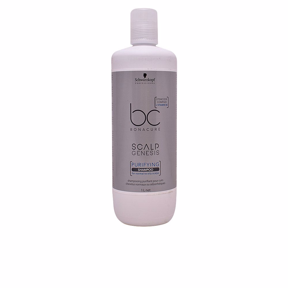 Frasco branco de champô Schwarzkopf BC Bonacure Scalp Genesis