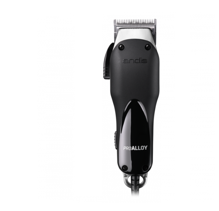 Máquina de cortar cabelo Andis ProAlloy preta com lâminas metálicas