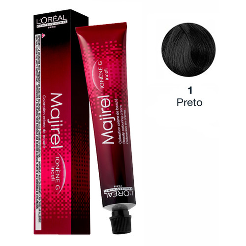 Tubo de tinta de cabelo L'Oréal Majirel cor Preto