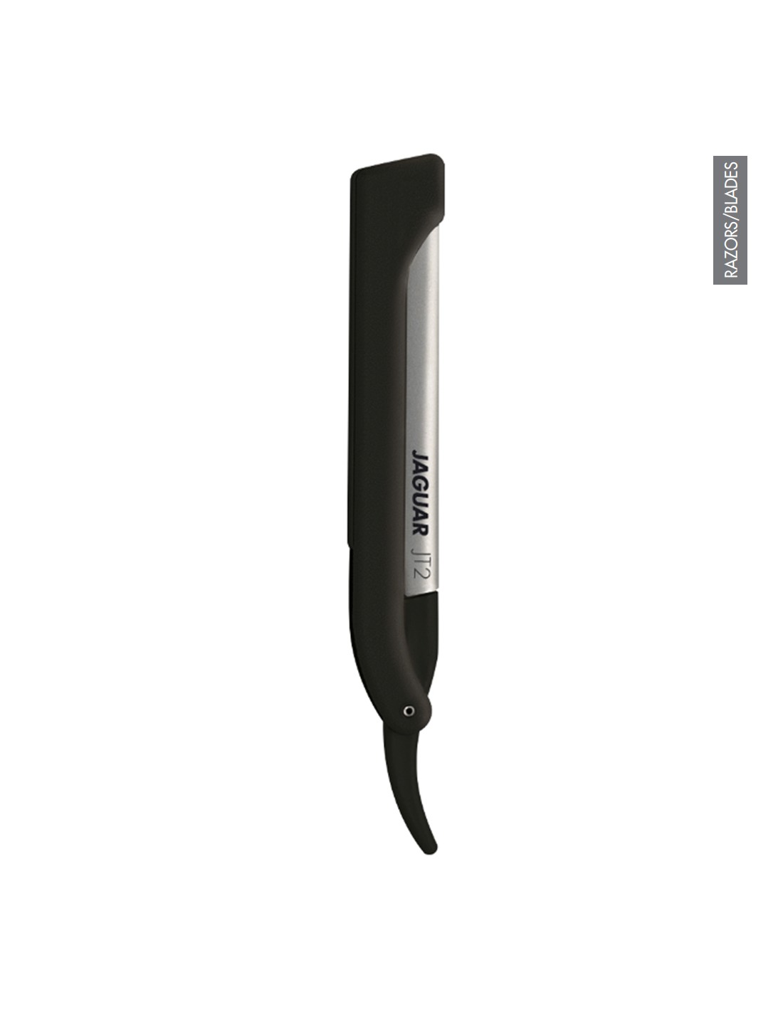 Navalha de barbear JAGUAR J2 com cabo preto e lâmina metálica