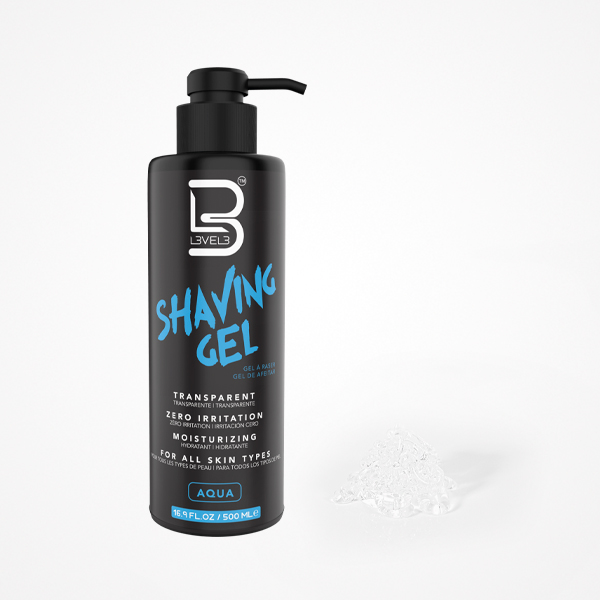Frasco preto de gel de barbear 3 Level com doseador
