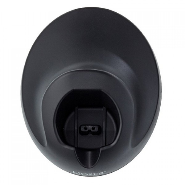 Base carregadora preta de plástico para aparador de cabelo MOSER