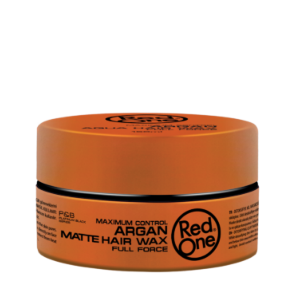 Pote laranja de cera para cabelo Red One Argan Matte Hair Wax Full Force