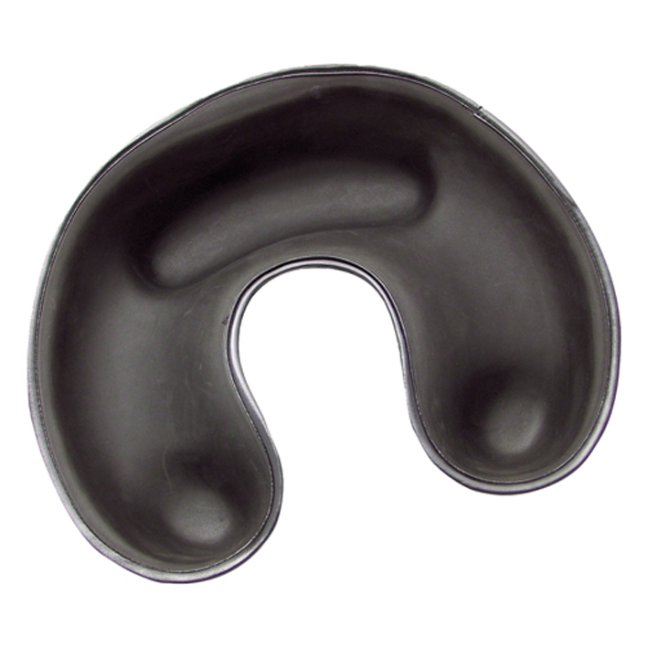 Almofada de apoio para pescoço preta em formato de U