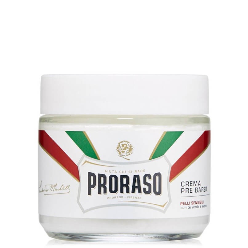 Frasco de creme para barbear PRORASO para peles sensíveis