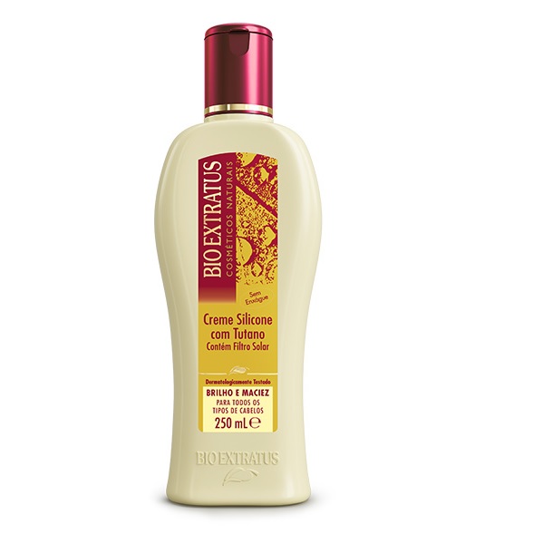 Frasco creme silicone Bio Extratus com tampa vermelha