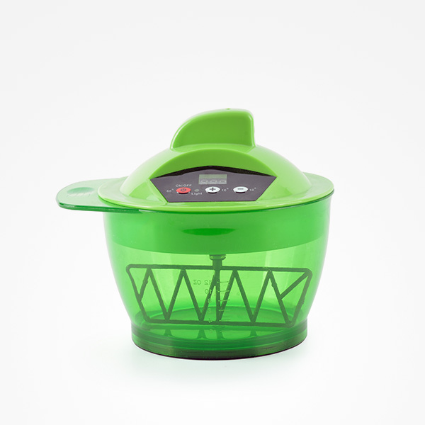 Recipiente de cozinha verde com tampa e painel digital