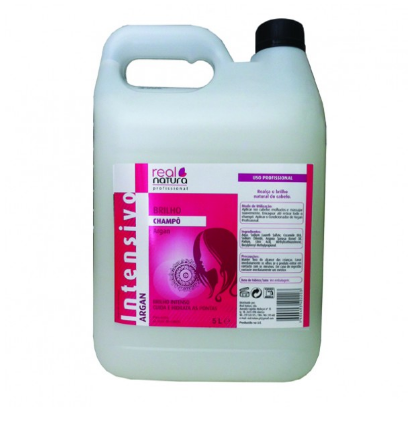 Recipiente branco de champô Intensivo Argan Brilho 5L