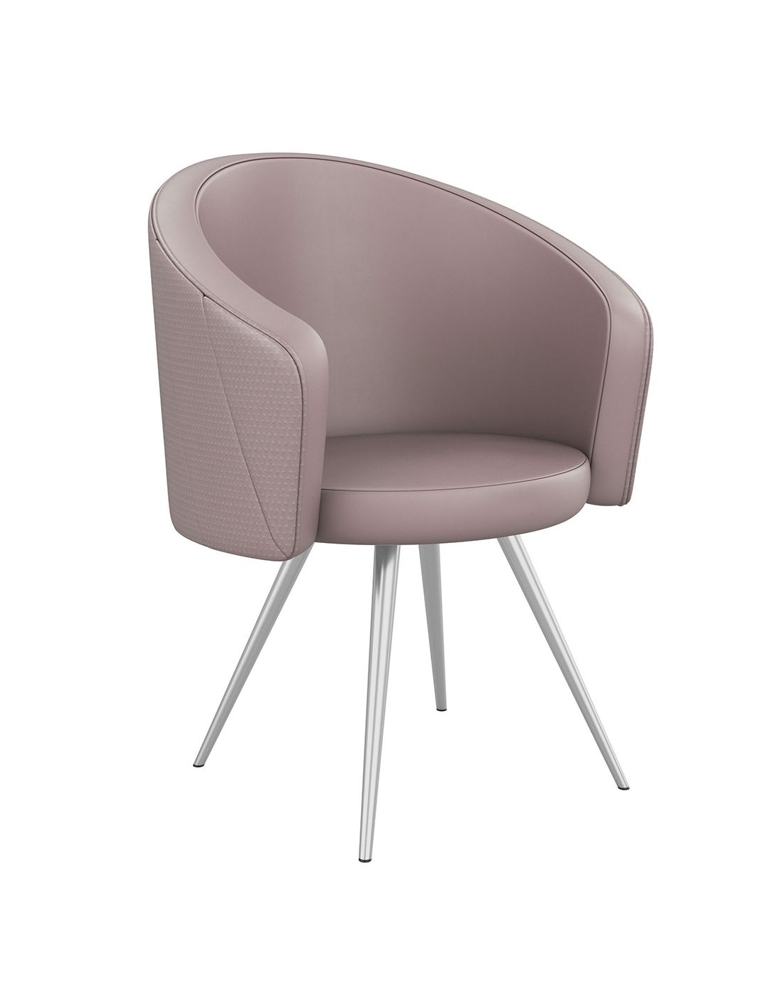 Cadeira moderna lilás com pernas metálicas