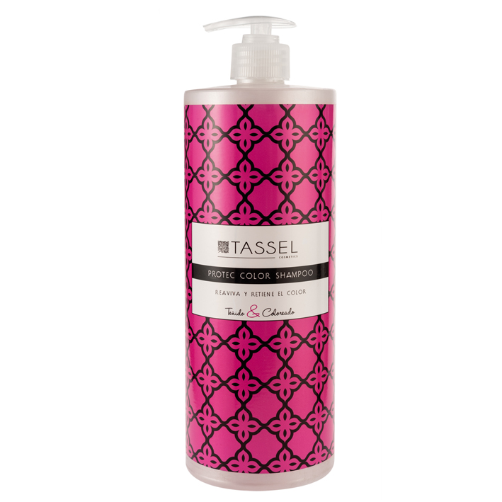 Embala rosa e castanha de shampoo Tassel com tampa de bomba