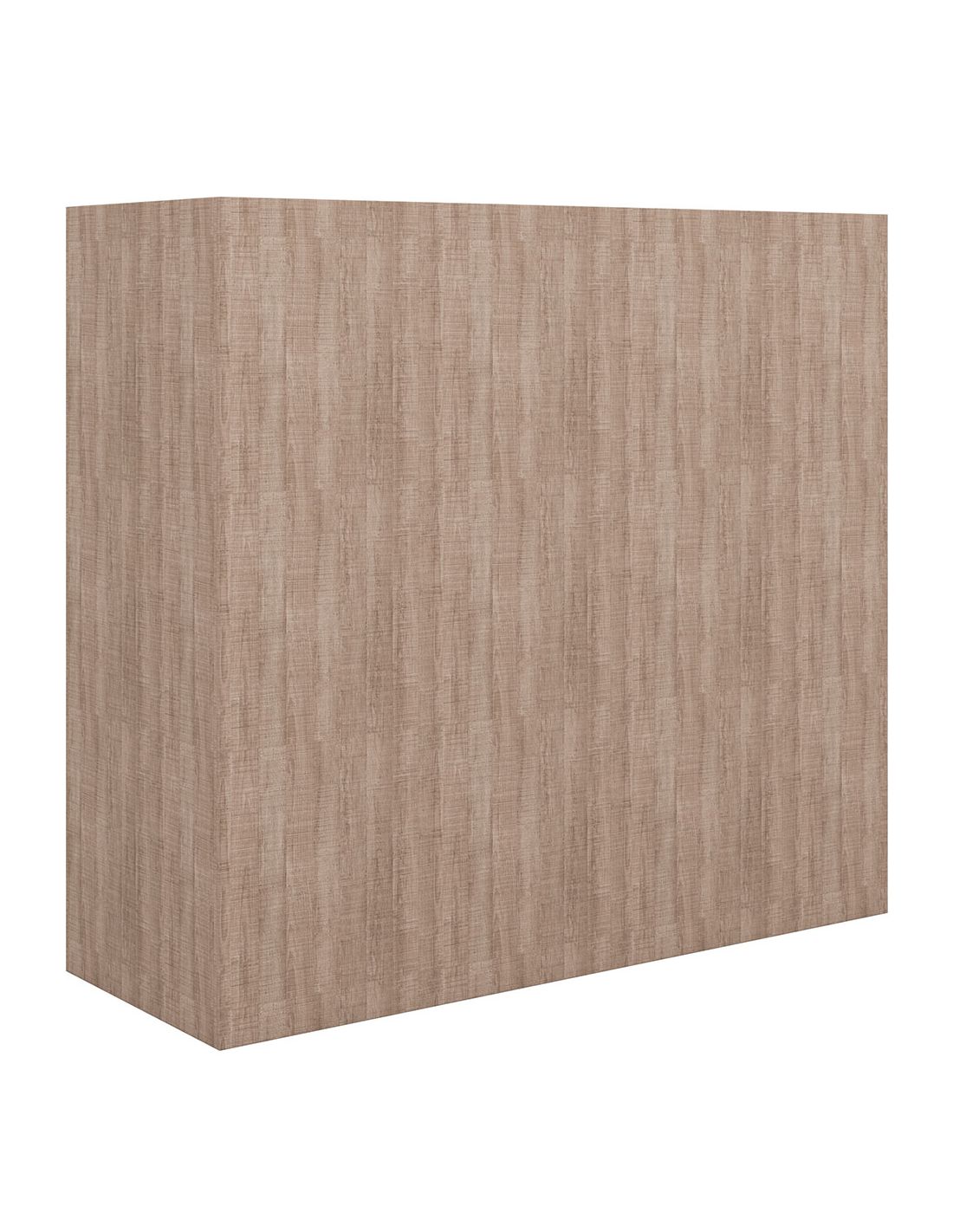 Caixa retangular de cartão castanho claro com textura riscada