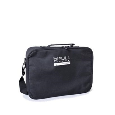 Mala preta Bifull profissional com alças e fecho