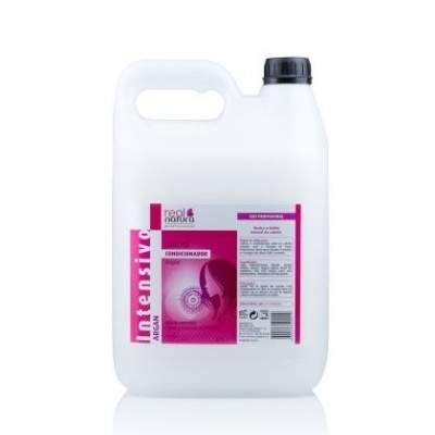 Recipiente branco com rótulo rosa do produto Intensive Argan da Real Natura