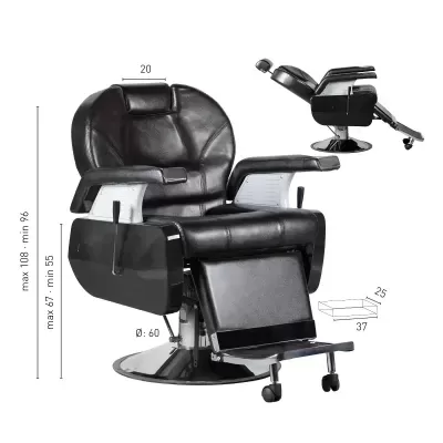 Italian&#x20;Design&#x20;Cadeira&#x20;de&#x20;Barbeiro&#x20;SIENA&#x20;SUPER&#x20;LUXE