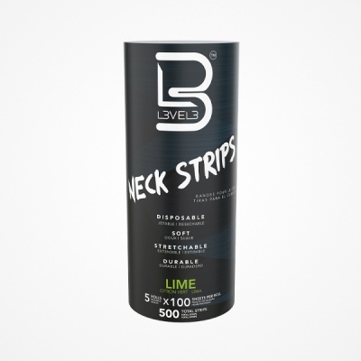 Embalagem cilíndrica preta de tiras para o pescoço BVELB Neck Strips aroma lima