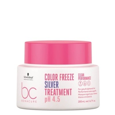 Frasco de tratamento capilar Schwarzkopf Professional Bonacure Color Freeze Silver Treatment pH 4.5
