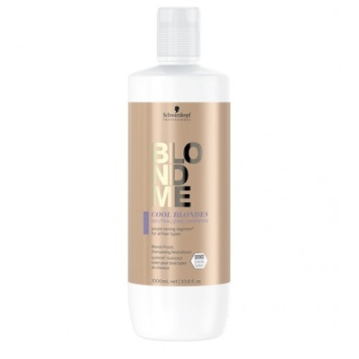Champô Schwarzkopf BLONDME Cool Blondes embalagem branca com rótulo bege