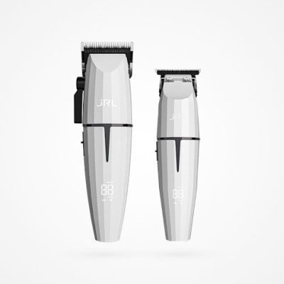 Aparelhos de barbear elétricos cinza com detalhes pretos