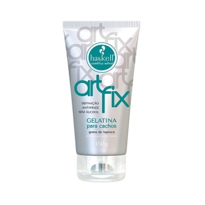 Frasco branco de gelatina para cachos Haskell Art Fix 50g