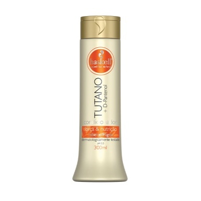 Frasco de creme Haskell Tutano de 300 ml com tampa dourada