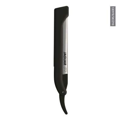 Navalha de barbear JAGUAR J2 com cabo preto e lâmina metálica