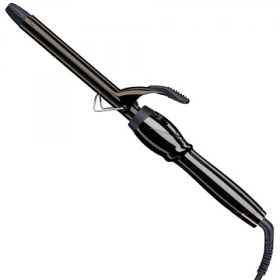 Modelador de cabelo preto com alavanca e cabo flexível