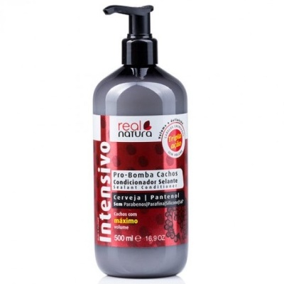 Condicionador Real Natura Pro-Bomba Cachos Intensivo 500ml com doseador