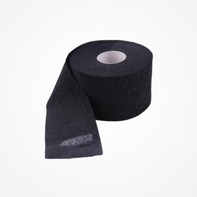 Rolo de papel higiénico preto desenrolado