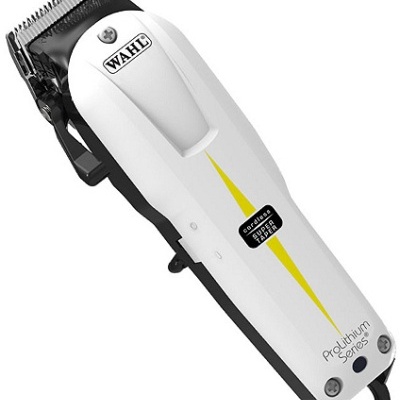 Máquina de cortar cabelo WAHL Prolithium Series branca e preta