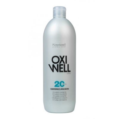 frasco cinzento de emulsão oxidante Kosswell OXI WELL 20 VOL