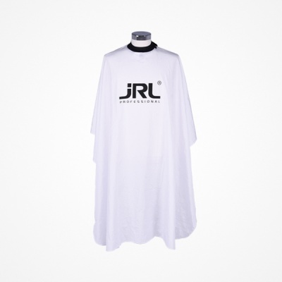 Capa de corte branca com logo JRL PROFESSIONAL