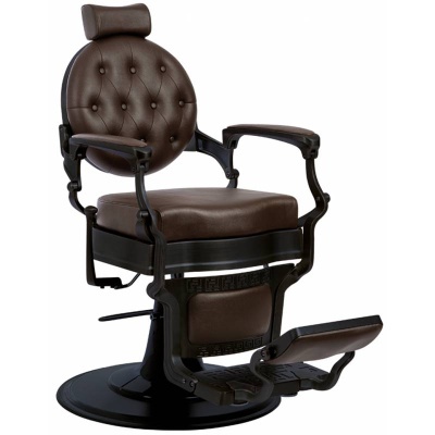 Cadeira&#x20;de&#x20;barbeiro&#x20;Buzz&#x20;preto&#x20;marrom&#x20;escuro