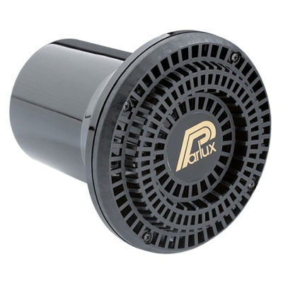 Altifalante driver preto com logotipo Parlux dourado na grelha frontal