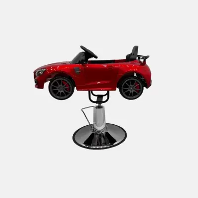 Cadeira infantil de corte de cabelo em forma de carro desportivo vermelho