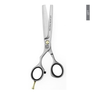 Tesoura de desbaste para cabelo em aço inoxidável para canhotos