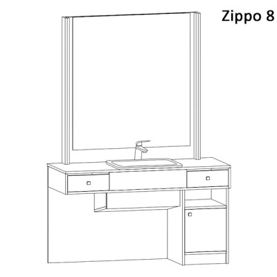 Bancada&#x20;de&#x20;barbeiro&#x20;modular&#x20;AGV&#x20;Zippo&#x20;&#x28;V&#x00E1;rias&#x20;op&#x00E7;&#x00F5;es&#x29;