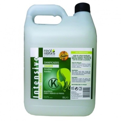 Recipiente branco de champô real natura professional Intensiva 5L