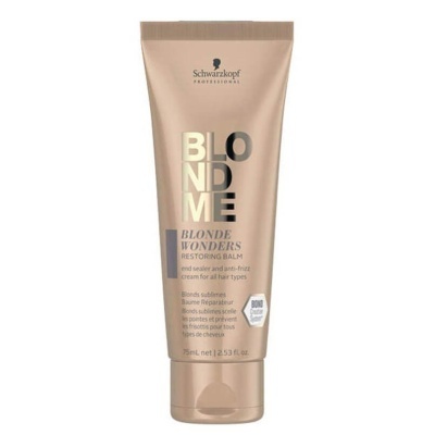 Creme para cabelo Schwarzkopf BlondMe Blonde Wonders em tubo bege