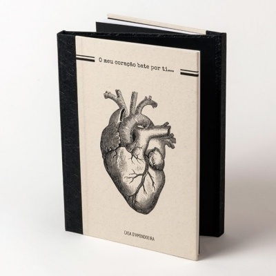 Caderno Duplo "My heart beats for you so treasure it!"