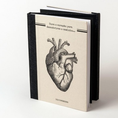 Caderno Duplo "Listen to your heart to discover the way, but use your head to pay for the journey!"