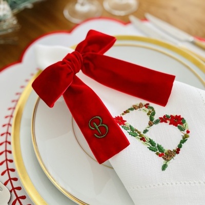 Guardanapo&#x20;letra&#x20;flor&#x20;Poinsettia