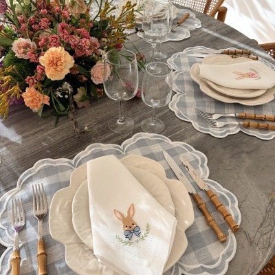 Individual&#x20;de&#x20;mesa&#x20;nuvem&#x20;vichy&#x20;azul&#x20;&#x28;linho&#x29;