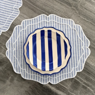 Kit&#x20;4&#x20;individuais&#x20;de&#x20;linho&#x20;com&#x20;listras