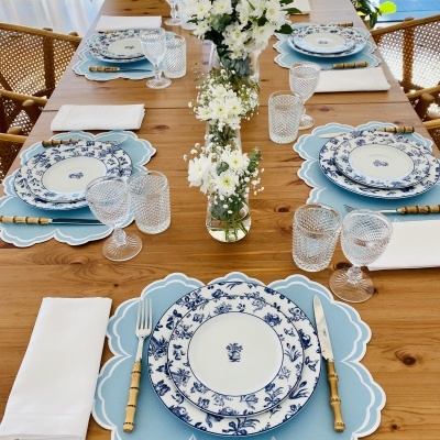 Individual&#x20;de&#x20;mesa&#x20;nuvem&#x20;azul&#x20;claro&#x20;&#x28;imperme&#x00E1;vel&#x29;