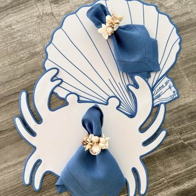 Individual&#x20;de&#x20;mesa&#x20;caranguejo&#x20;azul&#x20;&#x28;IMPERME&#x00C1;VEL&#x29;