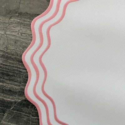 Kit&#x20;6&#x20;individuais&#x20;imperme&#x00E1;veis&#x20;branco&#x2F;rosa