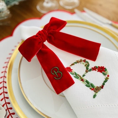 Guardanapo&#x20;letra&#x20;flor&#x20;Poinsettia