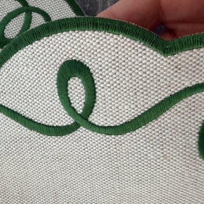 Kit&#x20;4&#x20;individuais&#x20;de&#x20;linh&#x00E3;o&#x20;bege&#x2F;verde